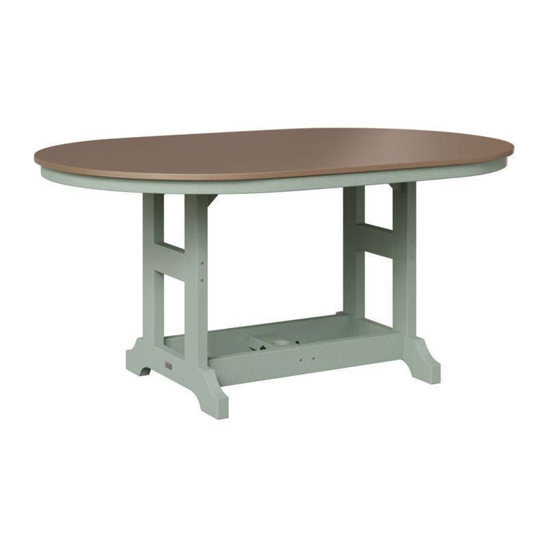 Table de salle à manger Berlin Classic, Bronze martelé, Écume de mer, écume de mer