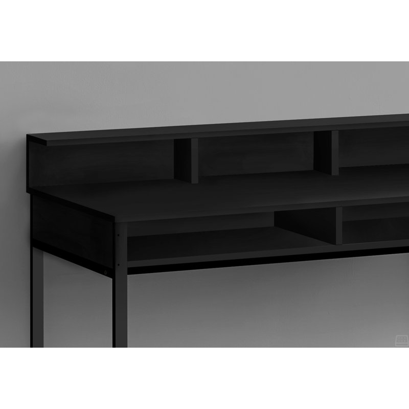 Bureau d'ordinateur, bureau personnel, debout, tablettes de rangement, Noir