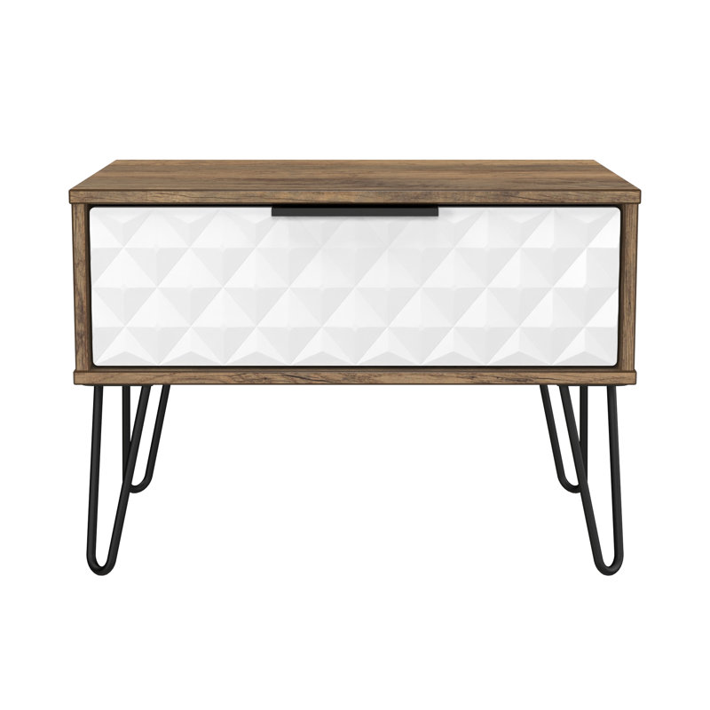 Talita End Table, White/Black