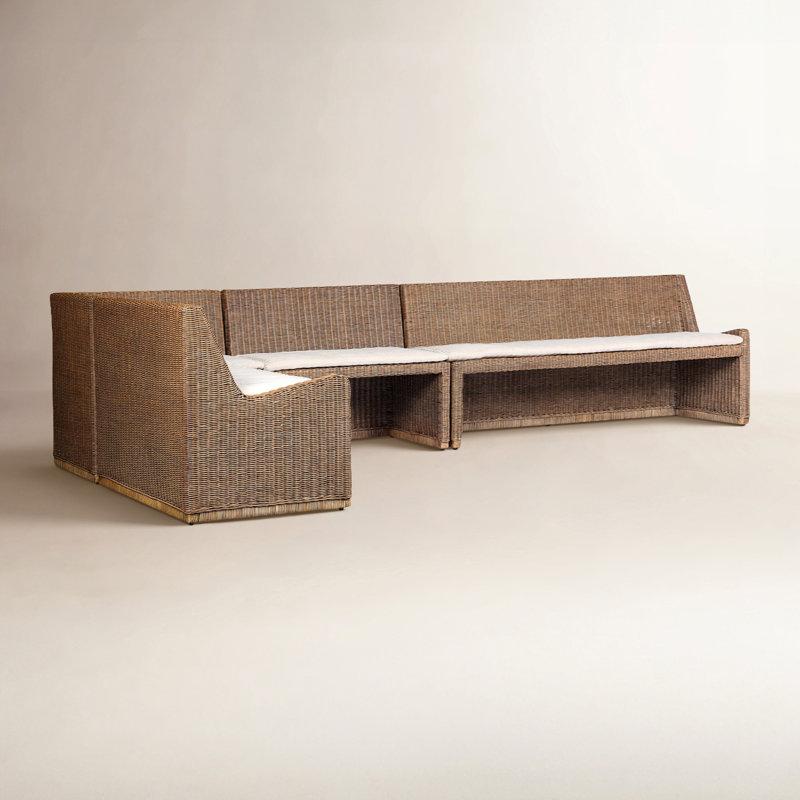 Senna L-Shape Dining Banquette, 32.5" H x 144.75" W x 83.25" D, Left Hand Facing