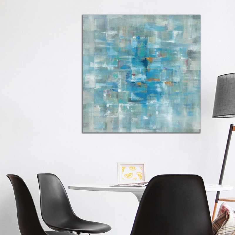 Abstract Squares by Danhui Nai - Print on Canvas, 66.04 cm H x 66.04 cm W x 3.175 cm D, Wrapped Canvas