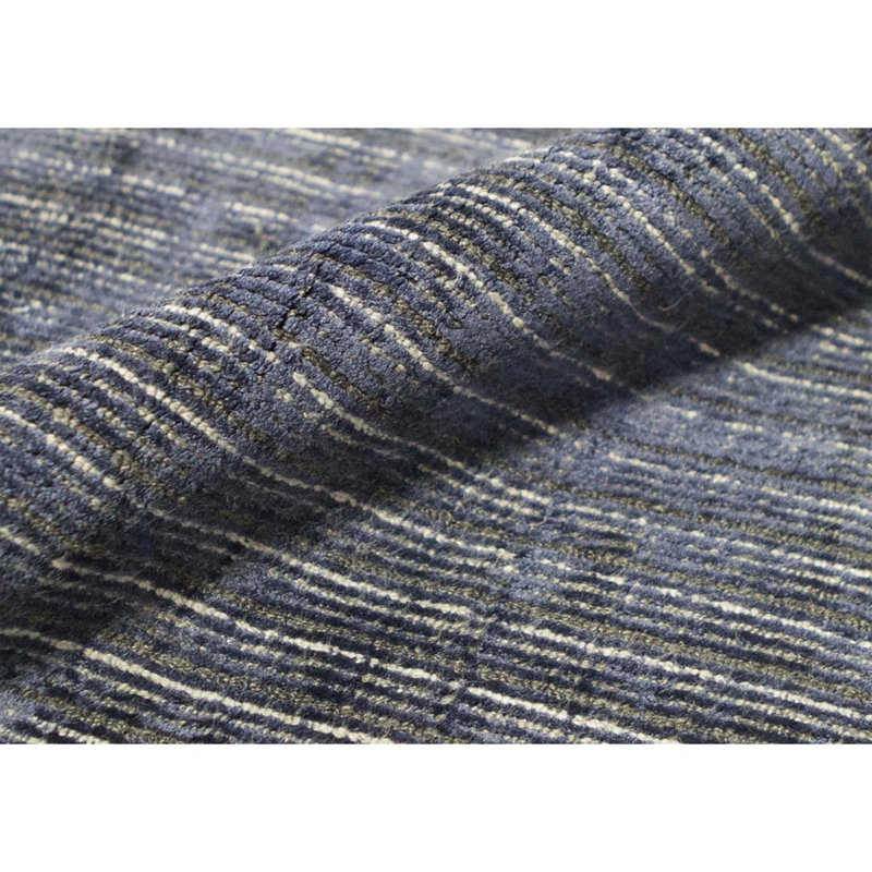 Hand-Knotted High-Quality Navy Area Rug