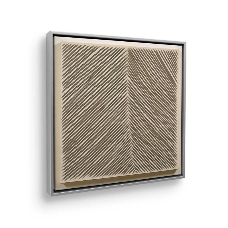 Modern Linear Illusion IV Rolled Canvas Print, Polished Chrome Floater Framed, 16.75" H x 16.75" W x 1.75" D