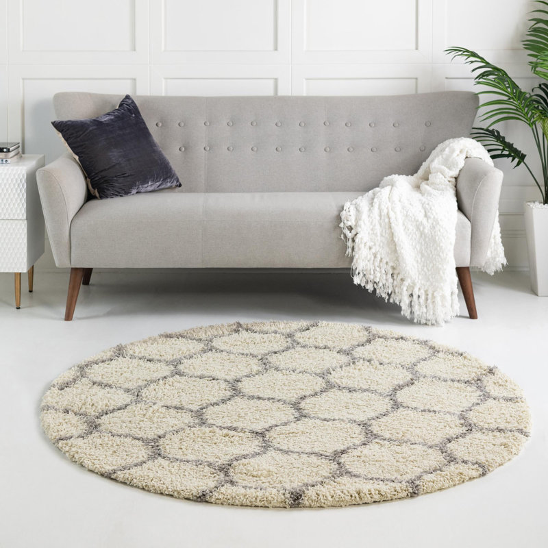 Geometric Indoor Rug, Round 6'