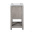 Ensemble de meuble-lavabo de salle de bain 16 po pour les petits espaces, meuble-lavabo avec lavabo rectangulaire en céramique, meuble-lavabo avec 1 porte et 1 tablette ouverte