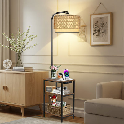 160cm Powder Coated Tray Table Floor Lamp
