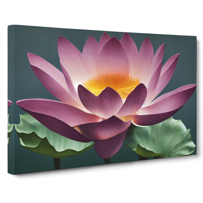 Breathtaking Lotus Flower - Wrapped Canvas, 50cm H x 76cm W x 3cm D