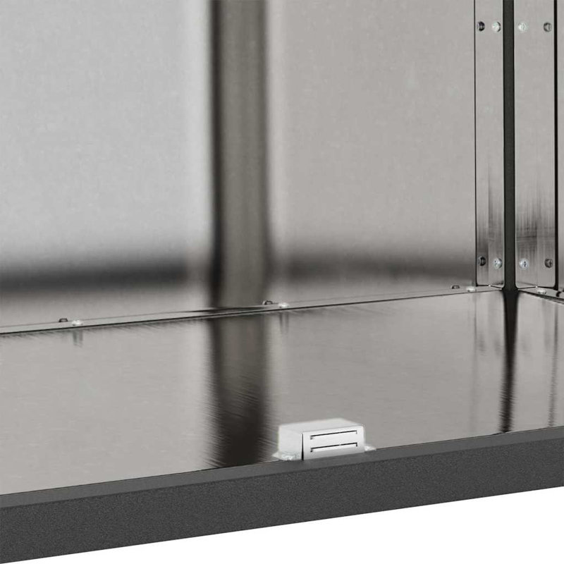  Kitchen Storage Cabinet With Shelf Silver Stainless Steel