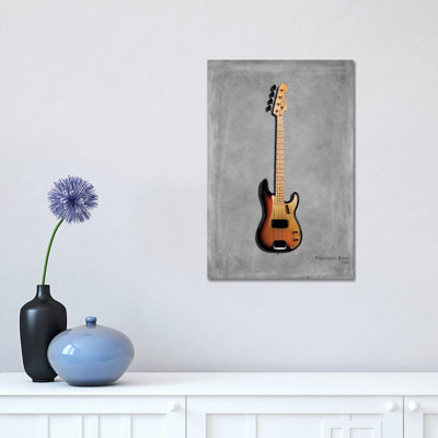 Fender Precision Bass '58 by Mark Rogan - Wrapped Canvas Print
