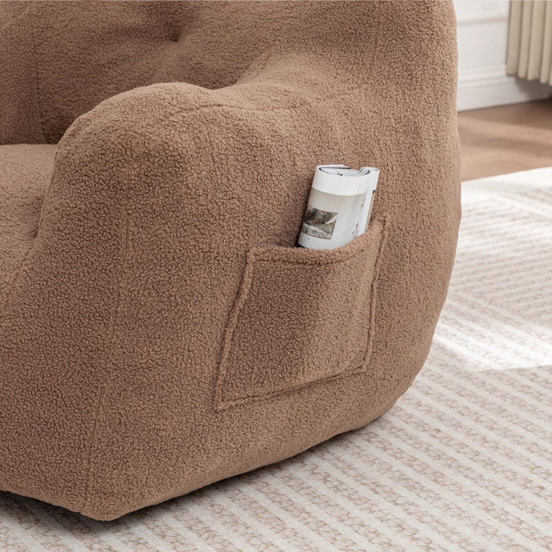 Fauteuil à billes Comfy Lazy Bean Bag, Café
