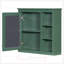 Armoire de rangement murale avec miroir, 3 tablettes ouvertes pour une organisation moderne et efficace de la salle de bain-130042941