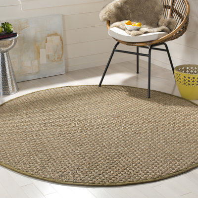 Auckland Bamboo Slat/Seagrass Natural/Olive Area Rug
