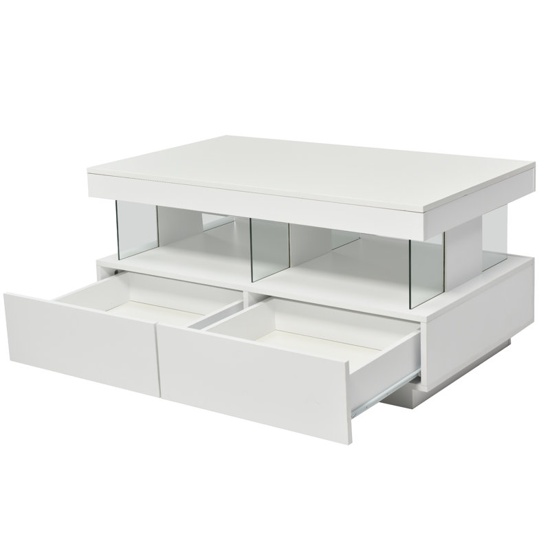 Carrelli Coffee Table with Storage, White
