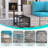Muphyers 6-Piece Outdoor Patio Furniture Set Wicker Sectional Sofa Set, Patio Conversation Set with Thickened Cushions & Coffee Table for Garden, Backyard, Poolside-267670919