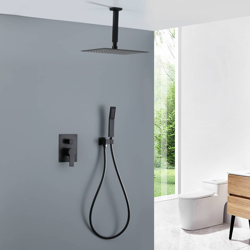 Diverter All-In-One Kit with Rough in-Valve, Black