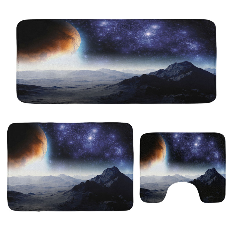  Ensemble de tapis pour salle de bain Galaxy 3 pièces Galaxy