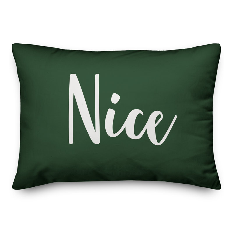Reversible Throw Pillow, Dark Green