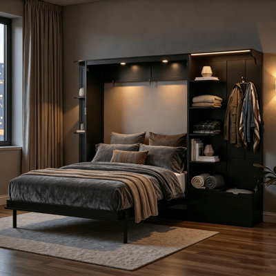 Murphy Bed with Storage and Lights