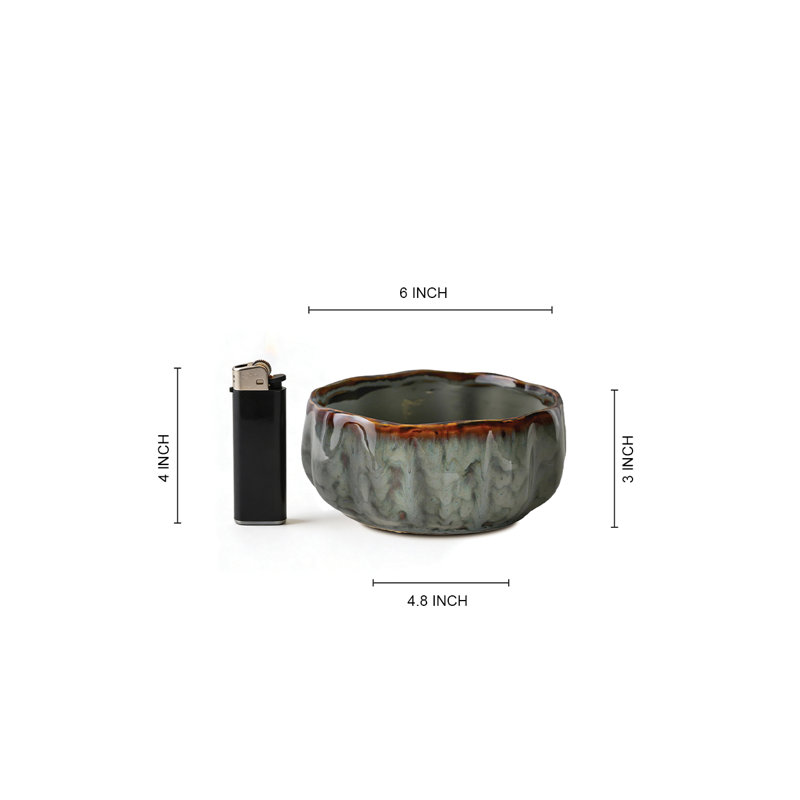 Bol en céramique Serene Spaces Living Emberstone - Bol de table large pour fourre-tout, clés, bonbons ou fruits, bol décoratif en céramique pour la maison et le bureau, 6,5 po de diamètre (ouverture de 6 po) et 3 po de hauteur, paquet de 6