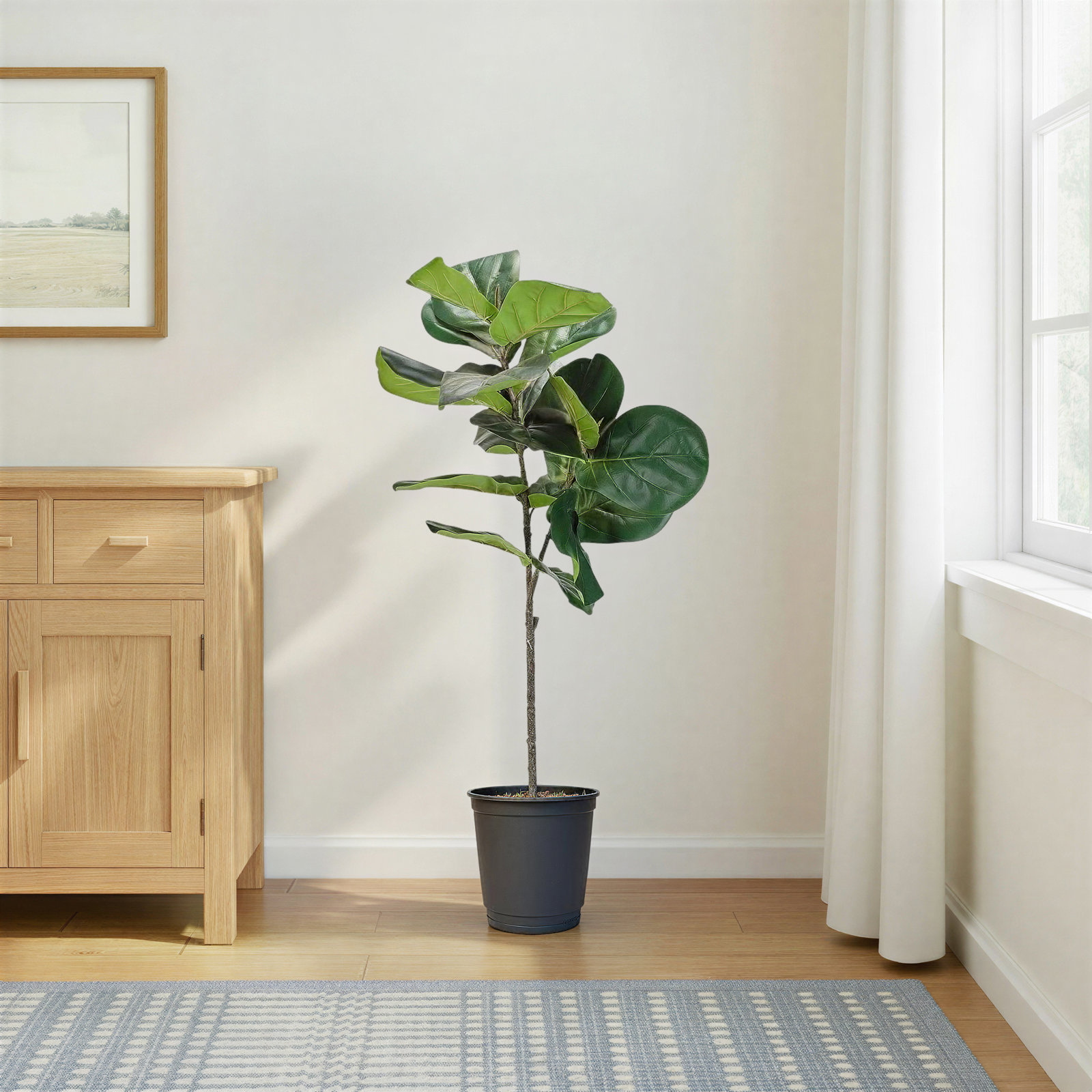 44'' Faux Fiddle Leaf Fig Branch