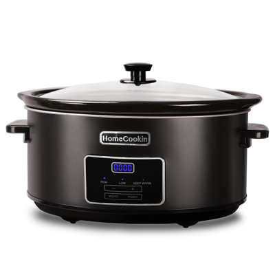 HomeCookin Programmable Slow Cooker 7QT Black