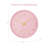 Icaris Round Pink Face Pink Frame Contemporary Modern 12" Wall Clock