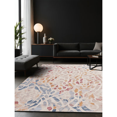 Tapis gris soyeux et moelleux