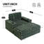 Canapé-lit surdimensionné de 42 po pour l'intérieur, canapé en fausse fourrure de lapin avec repose-pieds avec rangement et accoudoirs, porte-gobelets, fauteuil-lit rembourré, canapé de lecture avec assise profonde-999269738