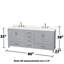 Sheffield 80" Freestanding Double Bathroom Vanity with Quartz Top-1589030890-1588991923