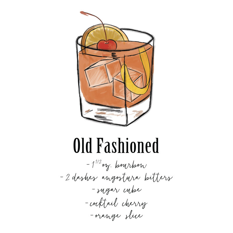 Old Fashioned - Wrapped Canvas Print, 46cm H x 30cm W