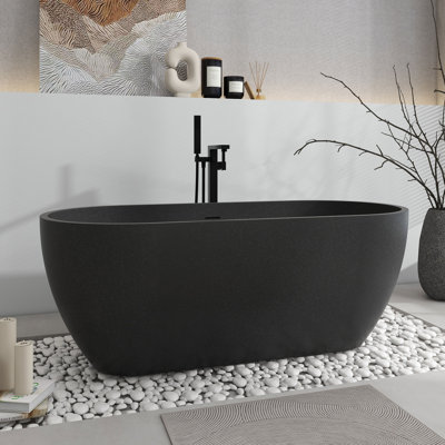 63'' X 31'' Freestanding Soaking Terrazzo Bathtub