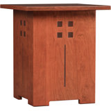 Highlands Solid Wood Pedestal End Table