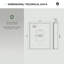 Armoire à pharmacie intelligente à DEL FINE FIXTURES Aura ™ avec chargement sans fil Qi, miroir anti-buée et éclairage 3 couleurs à intensité variable-1013695468-1037349713