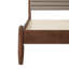Cadre de lit plateforme Vela de style moderne du milieu du siècle avec tête de lit capitonnée, construction en hévéa, MDF et LVL, sommier à lattes en bois, aucun sommier tapissier nécessaire pour une chambre à l'ambiance feutrée-135847026-135847023