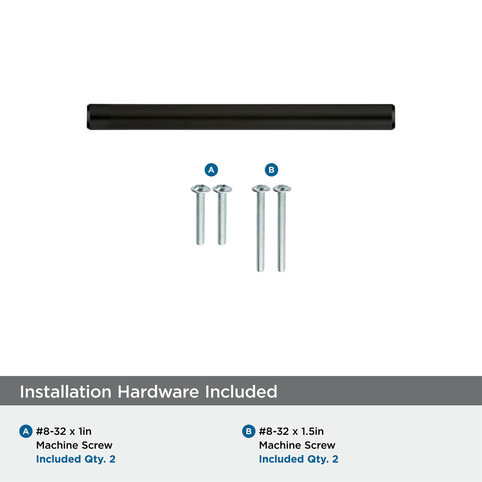 Bar Pulls Cabinet Pull, Black Bronze, 3", 1