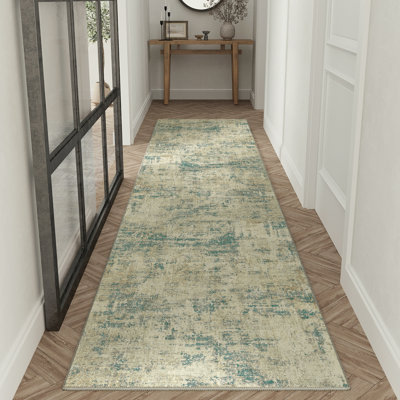 Tapis abstrait lavable à la machine avec envers antidérapant Claudius