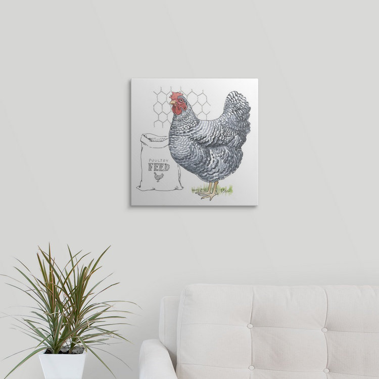 Gavino «Fun at the Coop III», reproduction d'art de Beth Grove, H 35 po x l 35 po x P 1,5 po, Toile