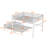 Metal Loft Bunk Bed With Slats And Ladder-1032767033-1032767032