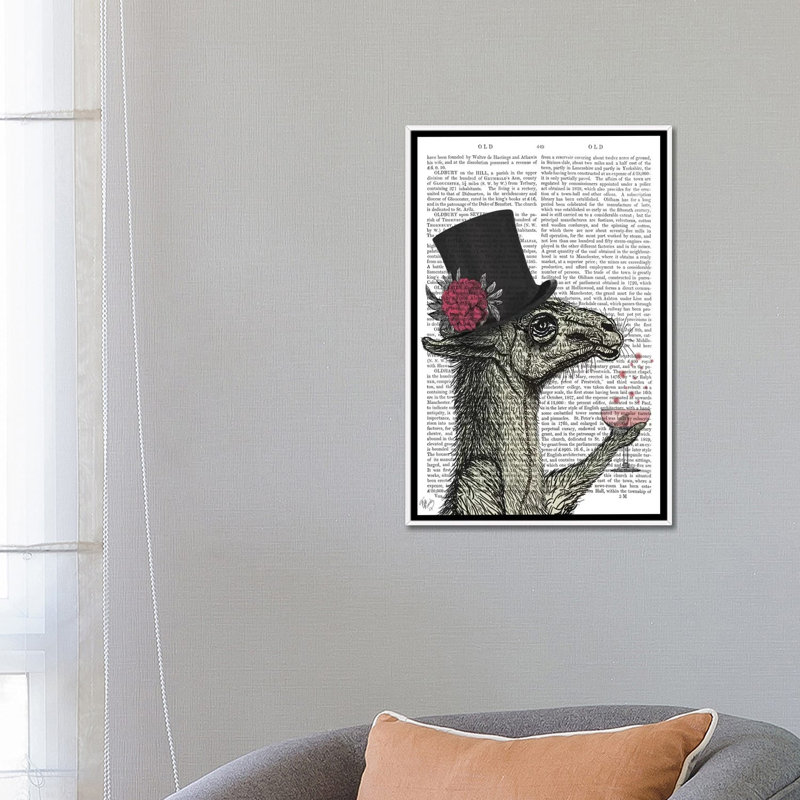 «Llama Lush I» par Fab Funky - impression d'art graphique, Aucun mat, H 26 po x l 18 po x 1,5 po, Toile blanche encadrée