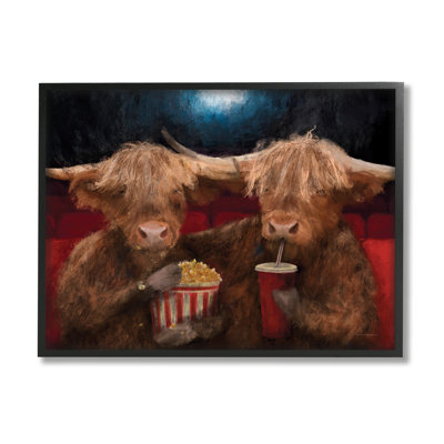 Ax-684-Giclee " Cattle In Movie Theater " by Kamdon Kreations