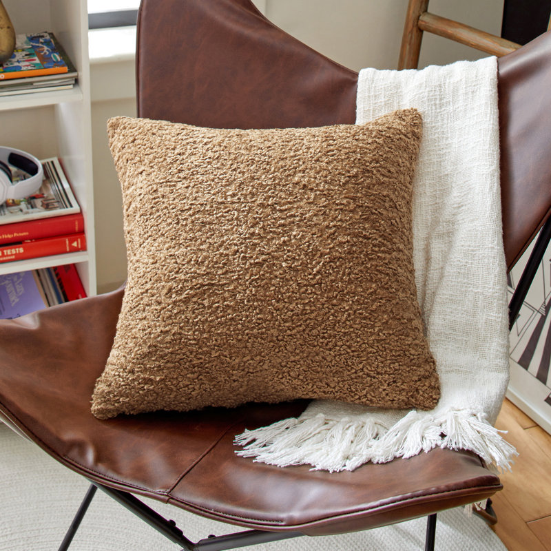 Zareen Throw Pillow, Zazzle Taupe, 22" x 22"