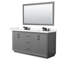 Strada 66" Freestanding Double Bathroom Vanity with Cultured Marble Top-810302377-810302372