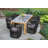Aniston 7 Piece Teak & Stone Dining Set with Sunbrella Cushions-513532492