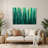 SciFi Binary code matrix rain Green Metal Wall Art-1512646014