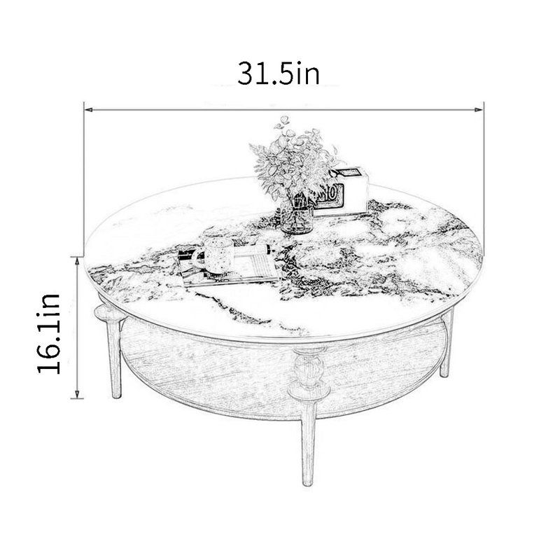 Table basse Light, Crème, crème, H 16,1 po x L 31,5 po x l 31,5 po
