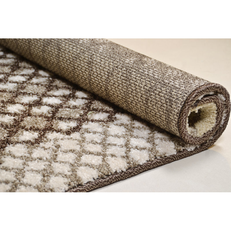 Creason Geometric Hand Woven Area Rug, Rectangular 67 x 120cm