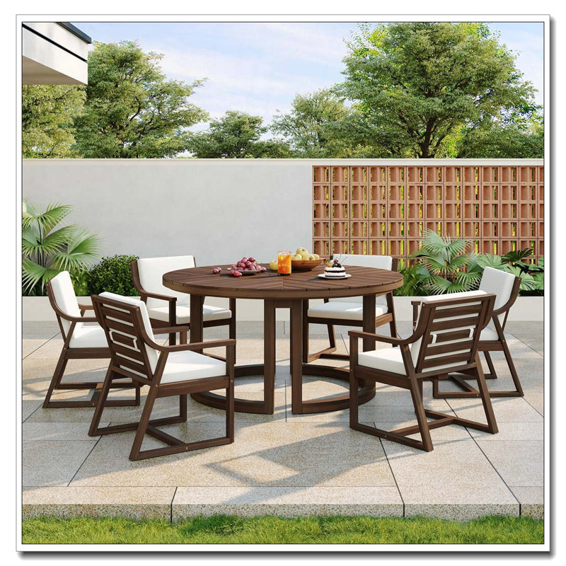 Patio Dining Table Set, Mocha