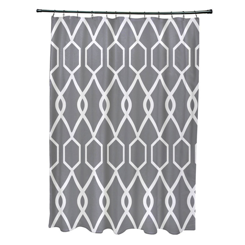 Geometric Shower Curtain, Classic Gray