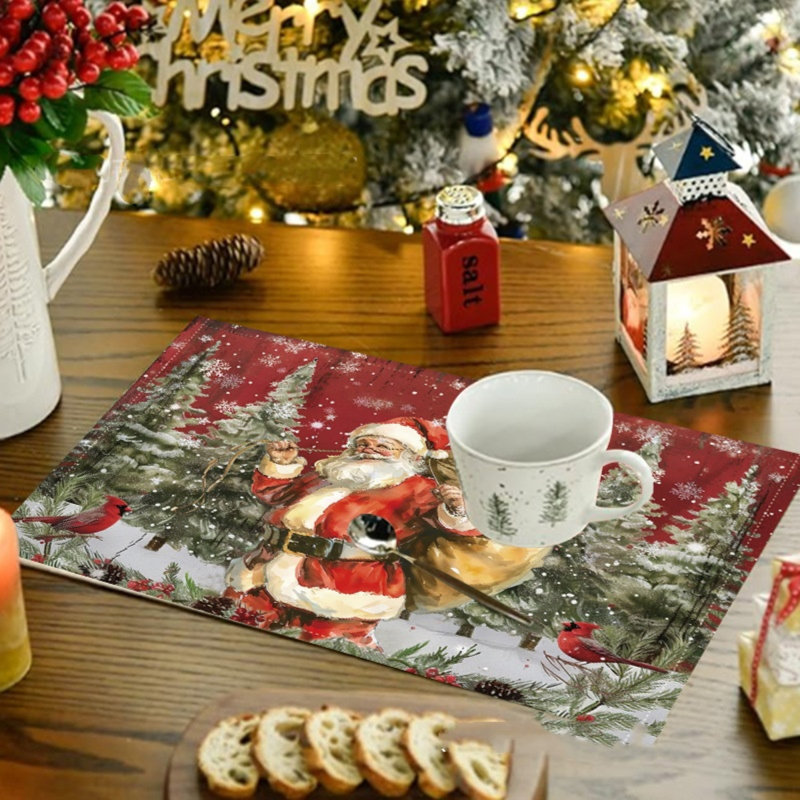 Ensemble de 4 napperons Christmas Christmas