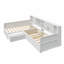 Lit de jour en L en bois avec lit gigogne sous le lit et tiroir de rangement, cadre de lit d'angle avec rangement-2140146251